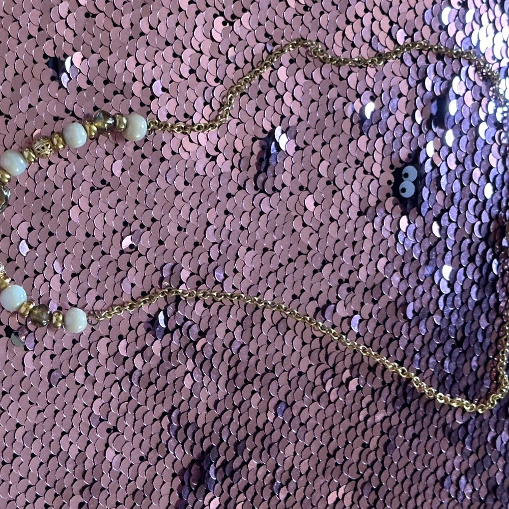 Pearl and crystal necklace - Picture 5 of 5